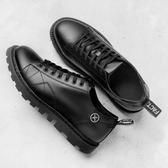 MNKY Shoe - Black Leather Low Cut Monkey Boot